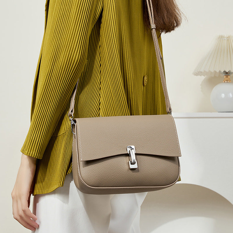 Women's Fashionable Mother Light Luxury Genuine Leather Crossbody Bags
