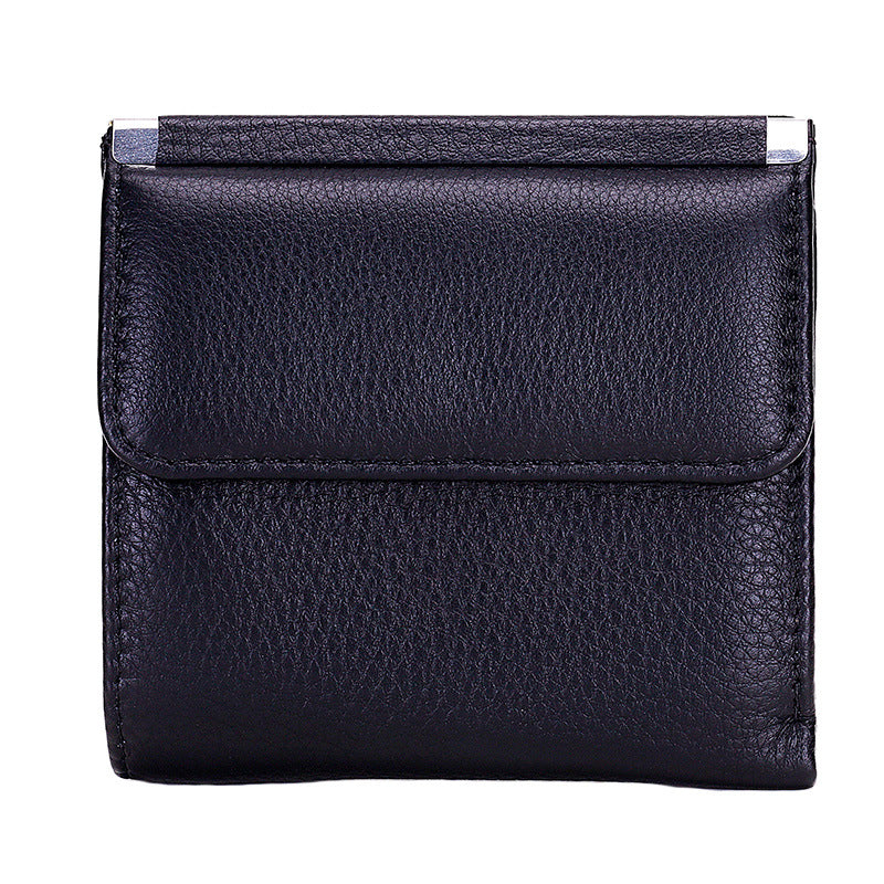 Women's Short Genuine Cattlehide Leather Surface Coin Purses