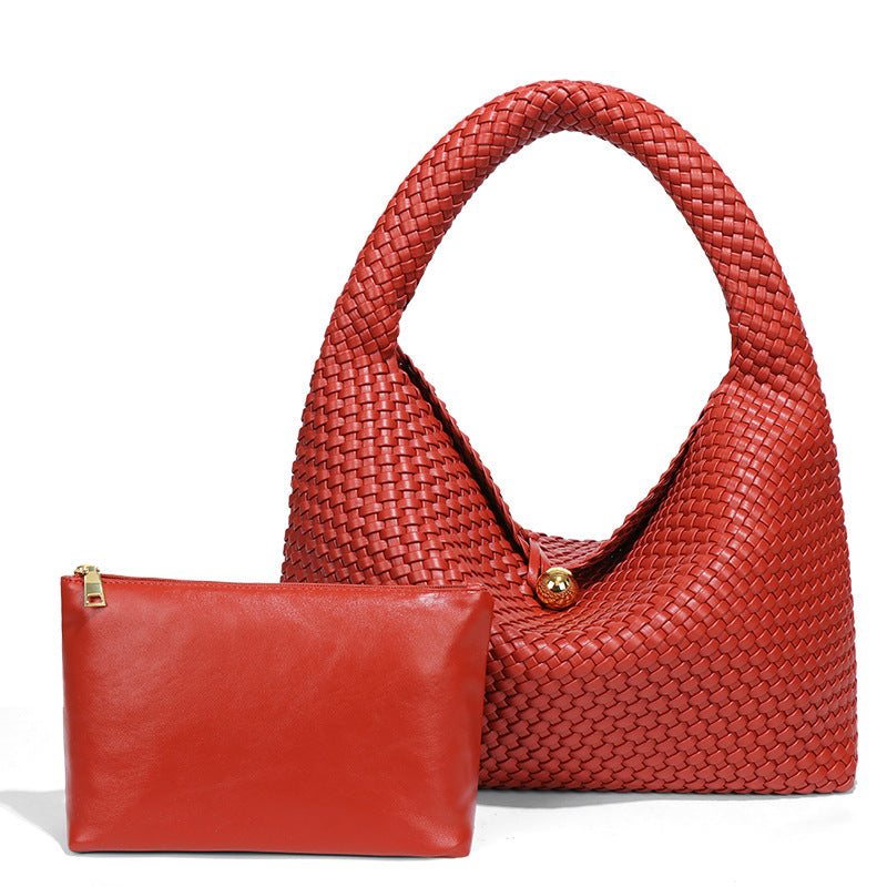 Fashion Large Capacity Hand-woven Dumpling Selenodont Armpit Bags