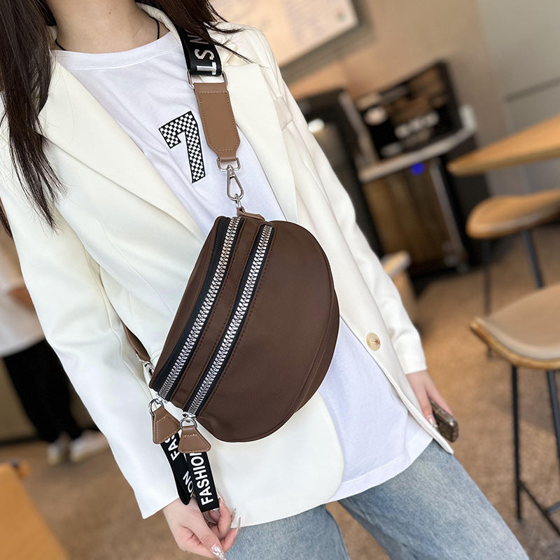Women's Semicircle Lightweight Summer Leisure Wide Strap Bags