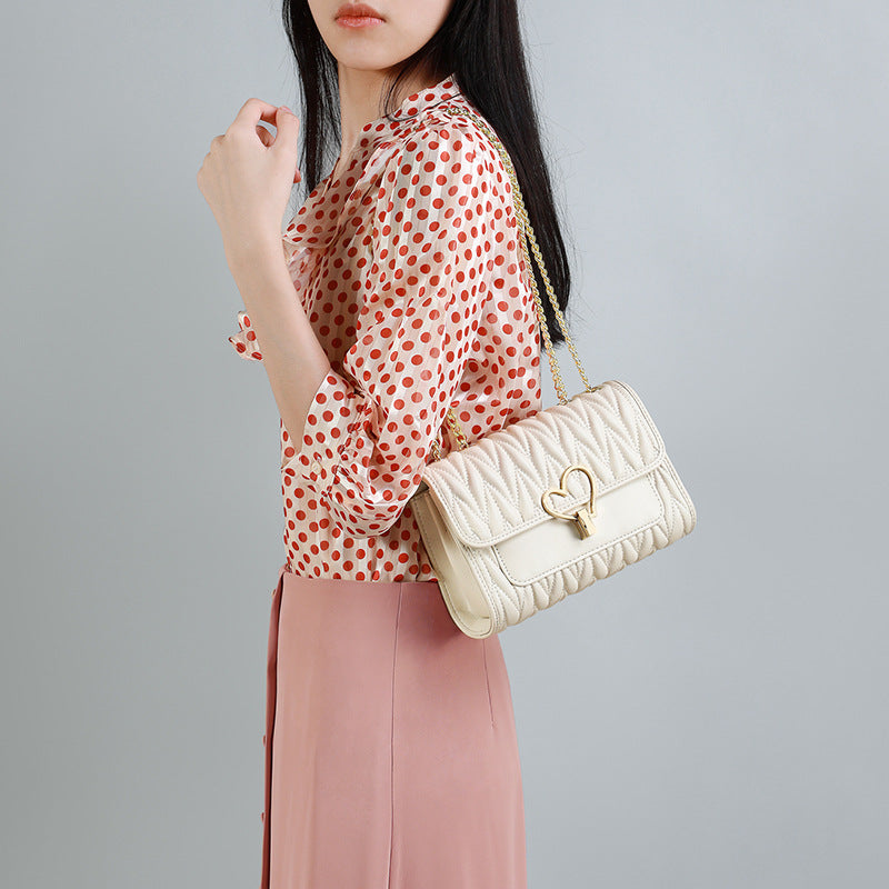 Women's Summer Genuine Leather Chain Versatile Fashion Crossbody Bags