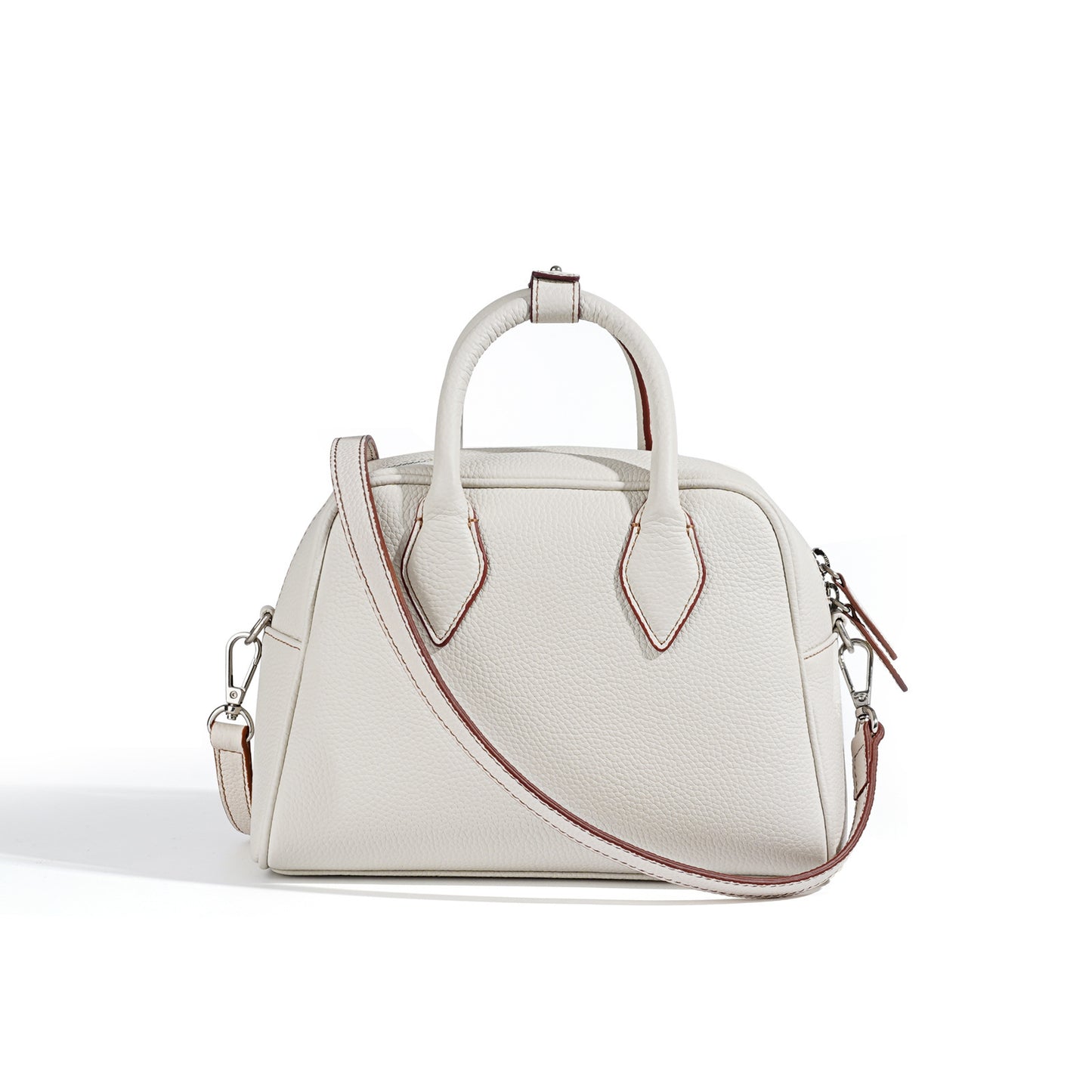 Women's Handmade Lychee Pattern Top Layer Leather Shoulder Bags