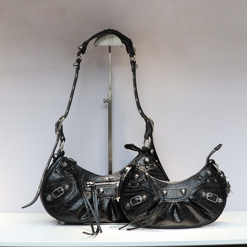 High Quality Rivet Motorcycle Sweet Cool Hot Three-in-one January Crossbody Bags