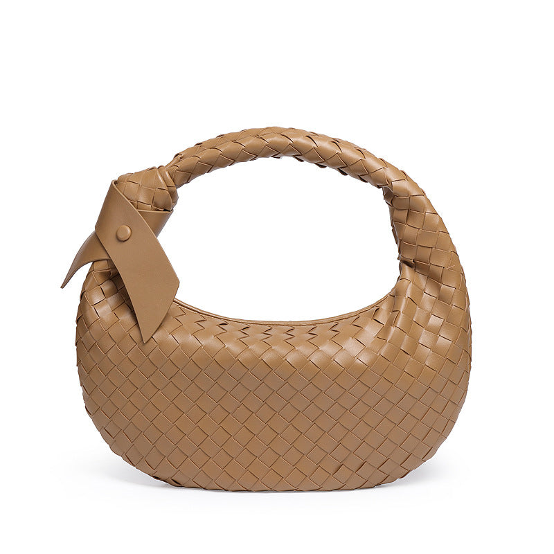 Women's Woven Fashion Knotted Round Large Capacity Handbags