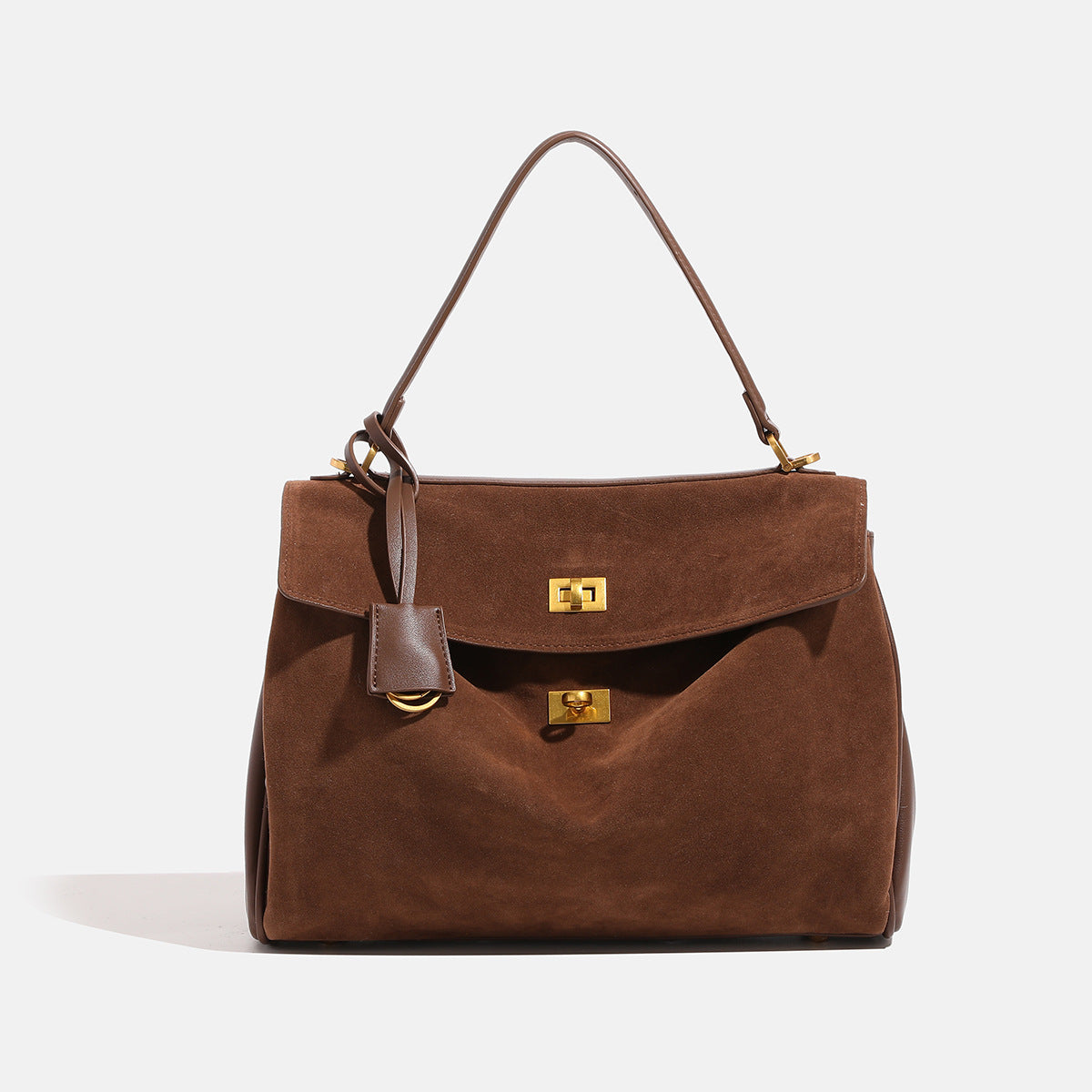 Suede Loose Feeling Kelly Large Capacity Crossbody Bags