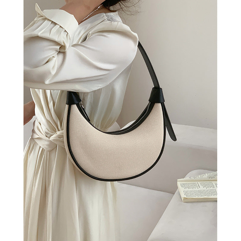 Women's Commuter High-grade French Style Underarm Cloth Armpit Bags