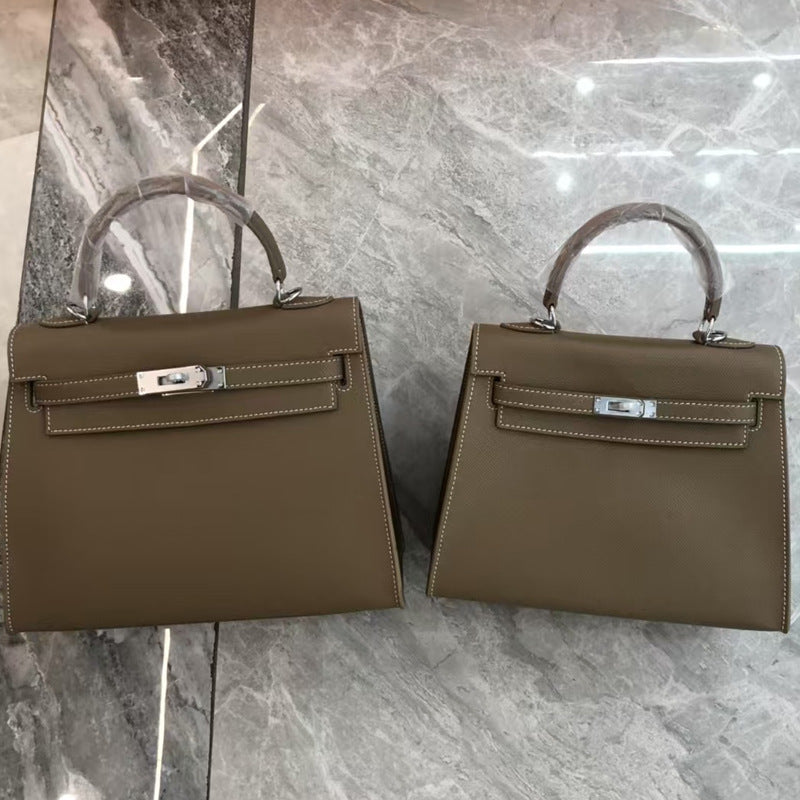 Women's Palm Print Second Generation Kelly Cowhide Handbags
