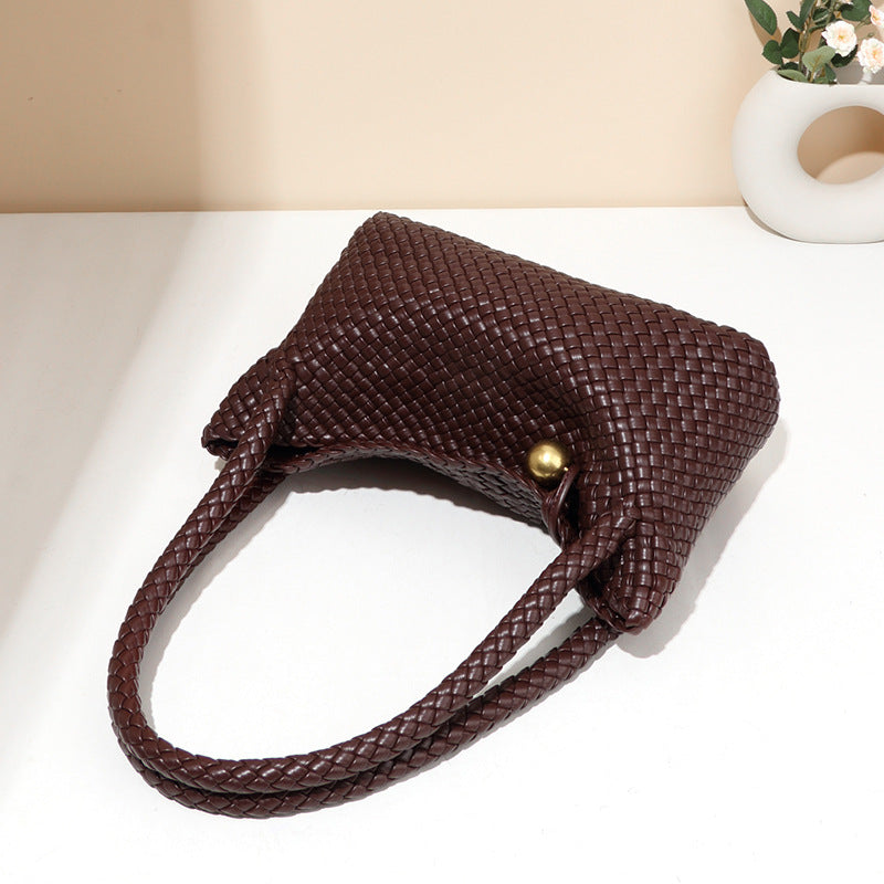 Capacity Commuter High-grade Woven Portable Soft Shoulder Bags