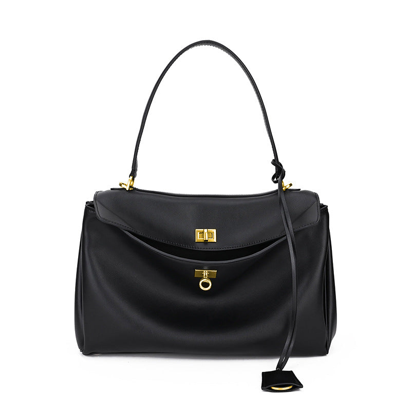 Women's Kelly Genuine Leather Idle Style Underarm Armpit Bags