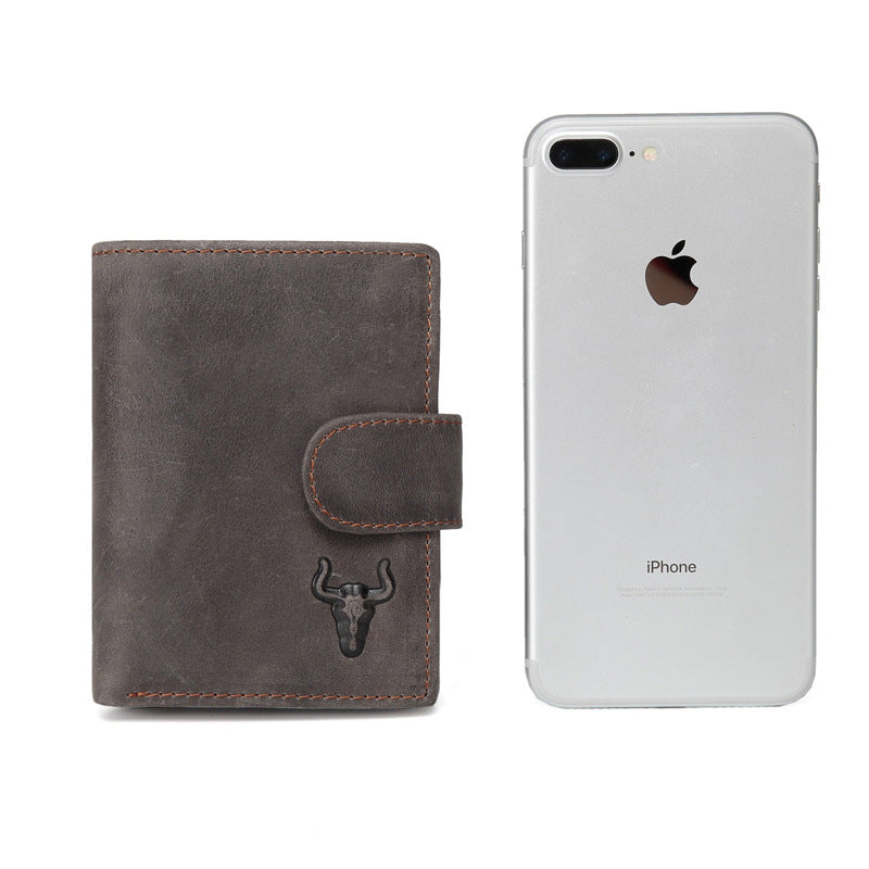 Men's Famous Craftsman Leather Short Retro Crazy Men's Wallets