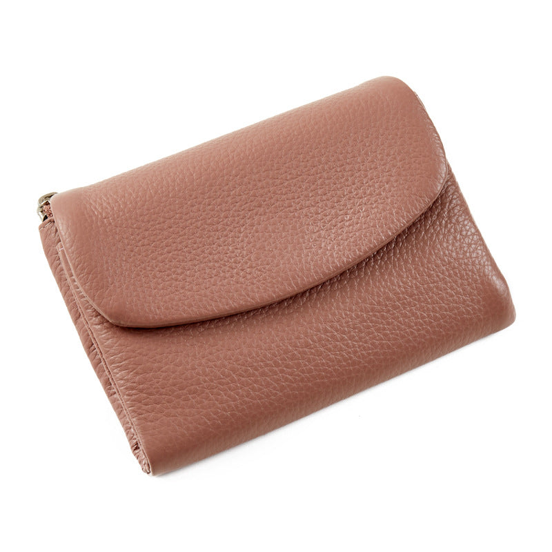 Women's First Layer Cowhide Fashion Natural Fall Portable Ladies Wallets