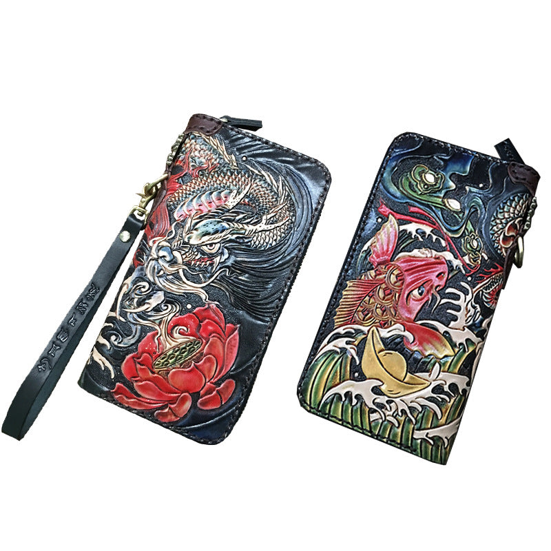 Men's Leather Handmade Female First Layer Cowhide Men's Wallets