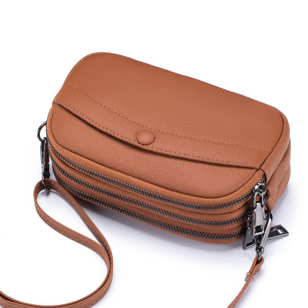 Women's Genuine Leather Fashion Mother Mobile Mini Simple Crossbody Bags