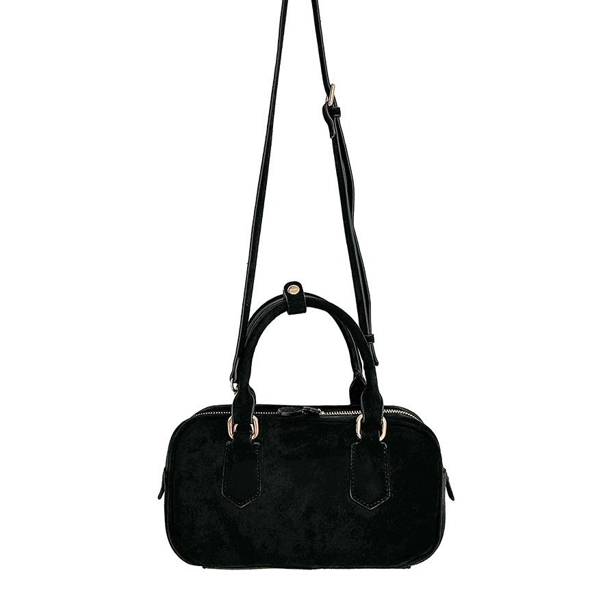 Women's Zipper Trendy Fashion Retro Suede Hand Crossbody Bags