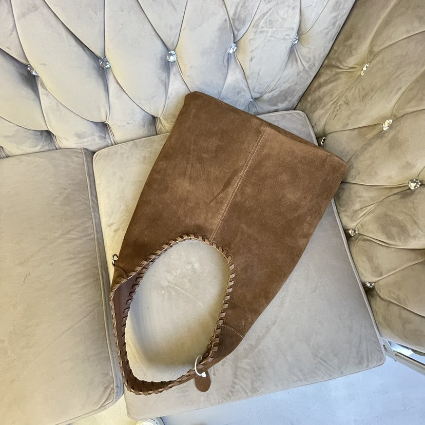 Women's Underarm Cowhide Matte Stitching Versatile Large Bags