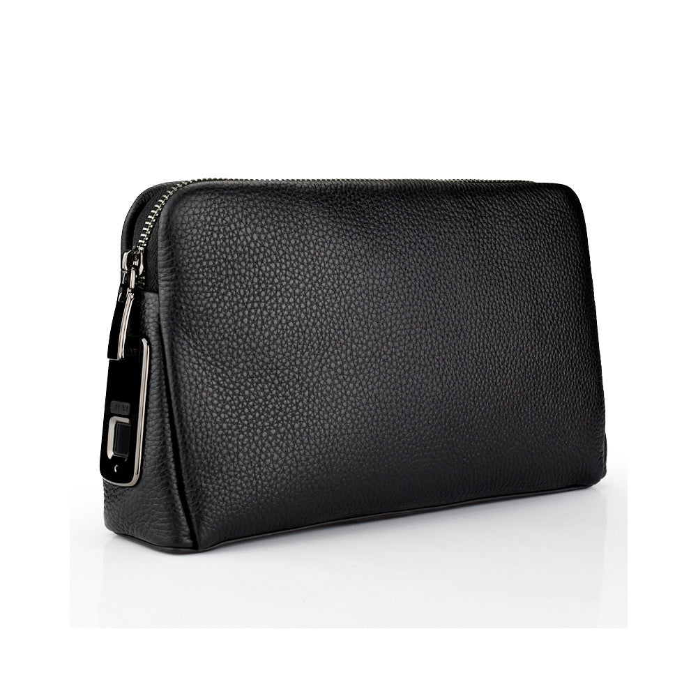 Men's Simple Lightweight Waterproof Fingerprint Clutch Smart Men's Handbags
