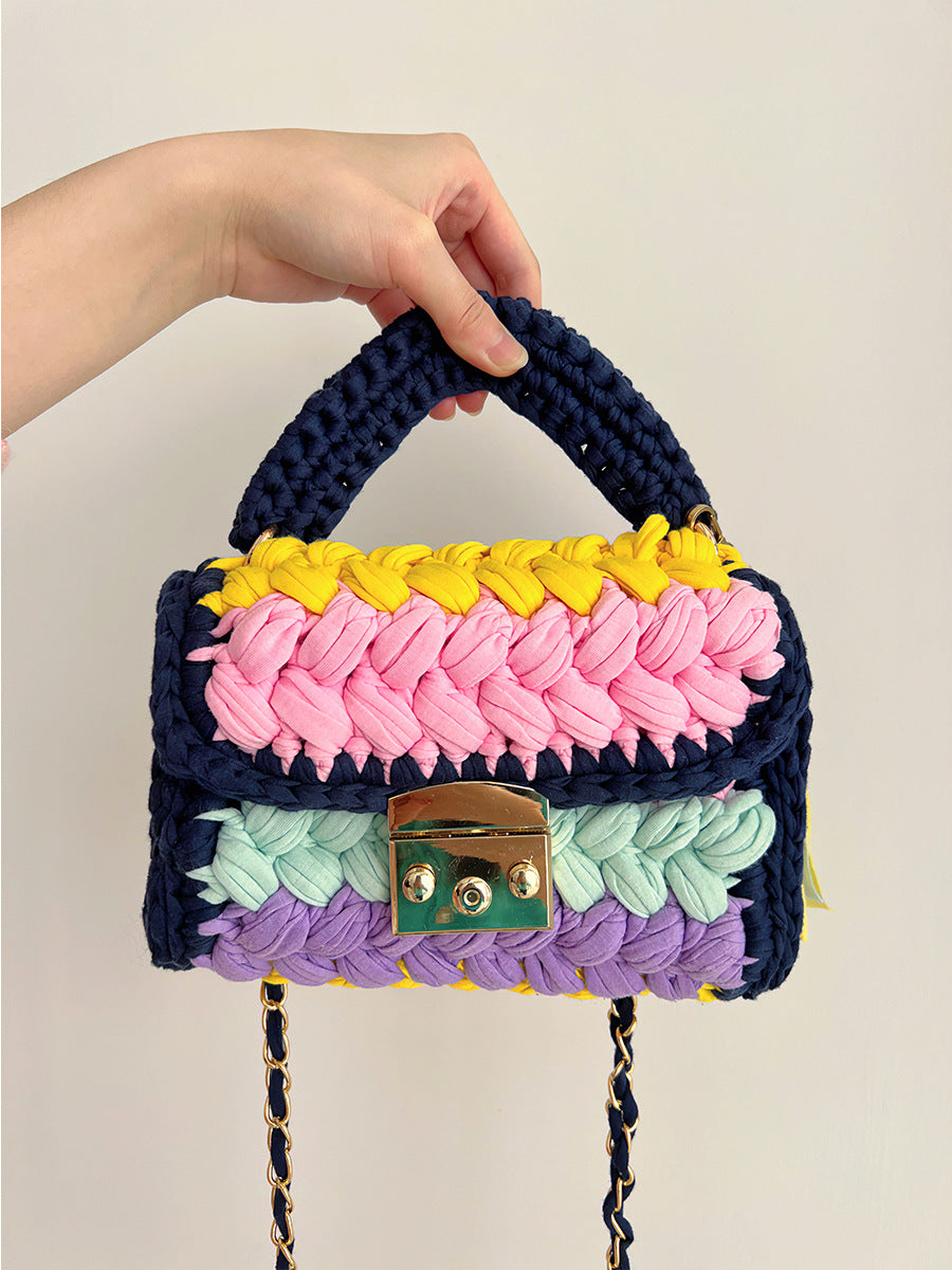 Women's Creative Hand-woven Hook Knitted Tassel Crossbody Bags