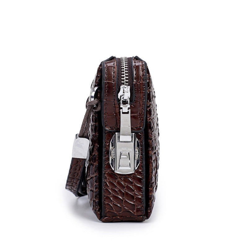 Men's Business Clutch Crocodile Pattern Large Capacity Men's Handbags