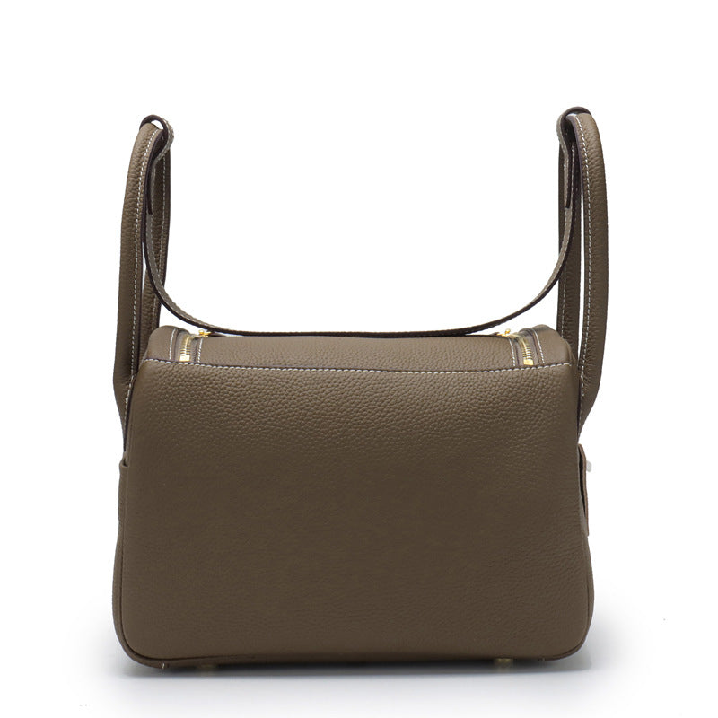 Layer Cowhide Lychee Pattern Lindy Doctor Genuine Leather Crossbody Bags
