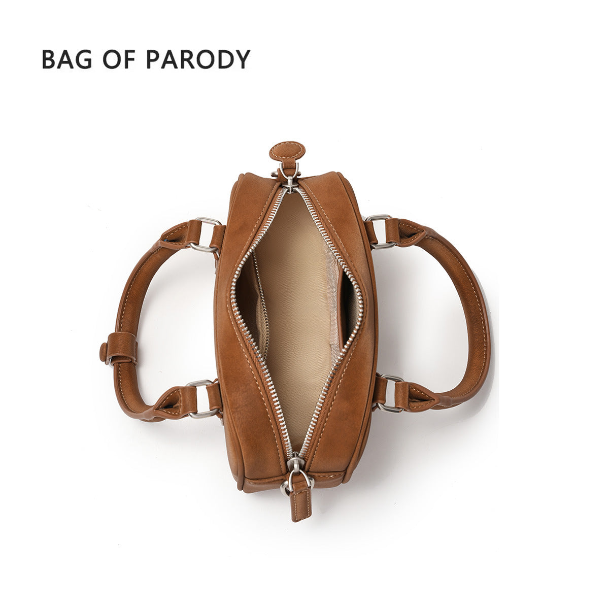 Women's Unique Graceful Boston Cowhide Bowling Handbags
