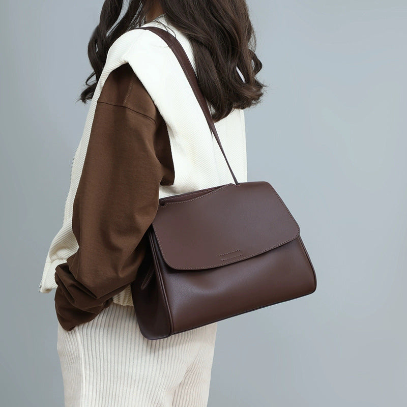 Women's High-grade Portable Cowhide Simple Fashion Large Shoulder Bags