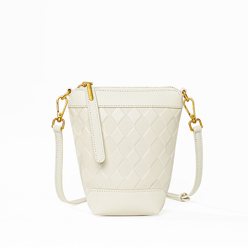 Women's Genuine Leather Design Sense Niche Vertical Crossbody Bags