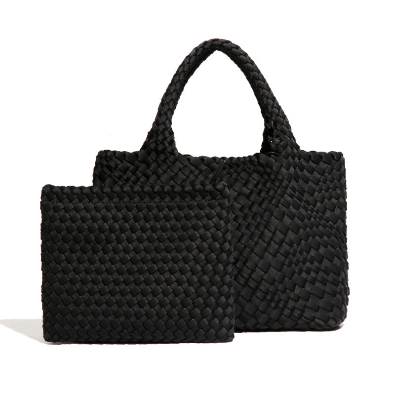 Capacity Hand-woven Retro Portable Texture Popular Handbags