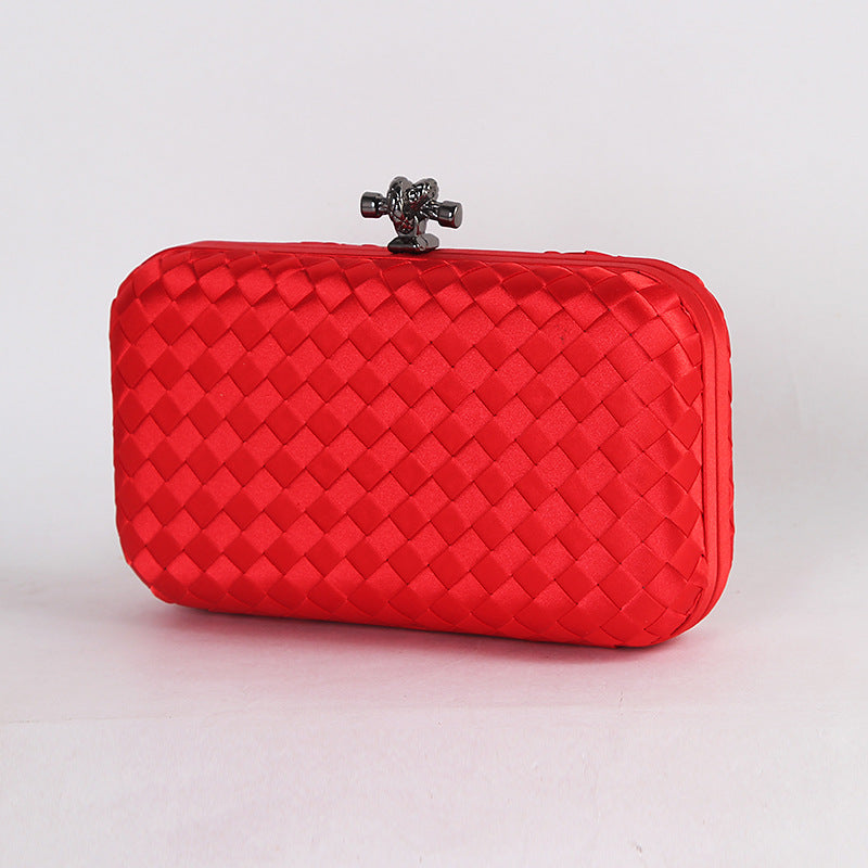 Women's Twisted String Head Woven Silk Texture Evening Bags
