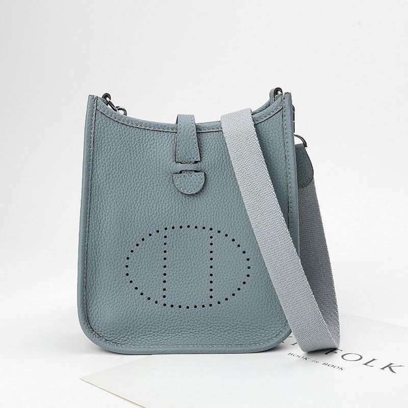 Women's First Layer Cowhide Genuine Leather Lychee Crossbody Bags