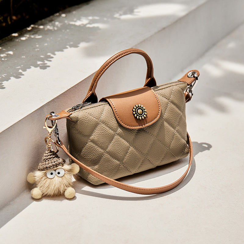 Women's Summer High-grade Dumpling Genuine Leather Handbags