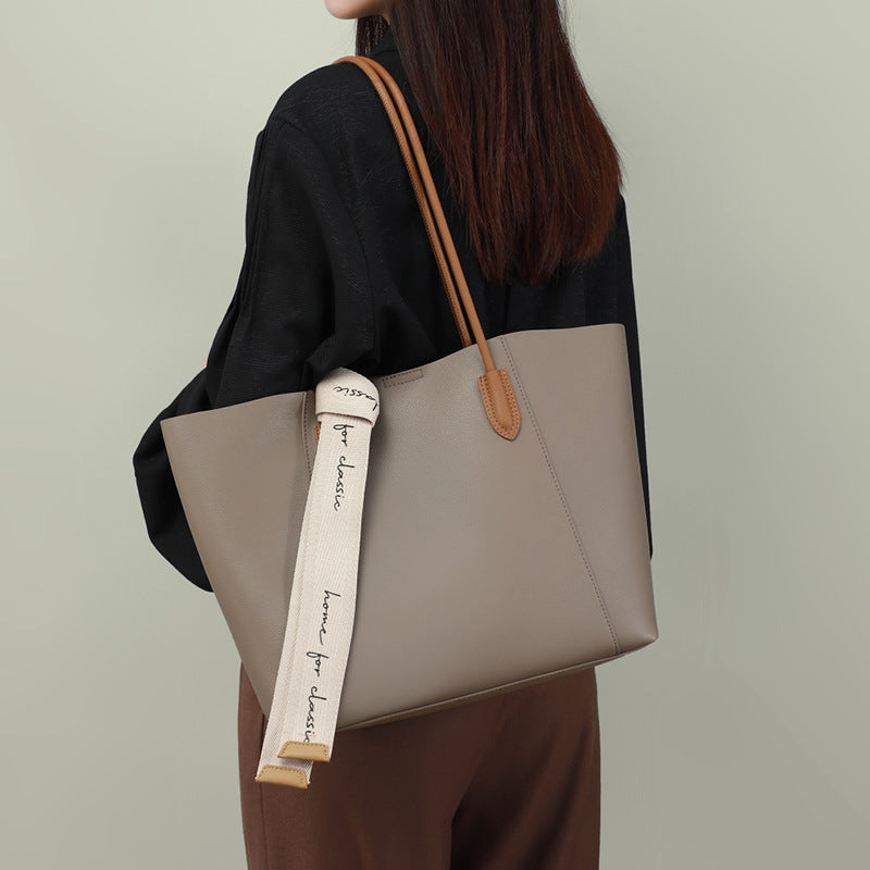 Women's Versatile Large Capacity High-grade Genuine Leather Shoulder Bags