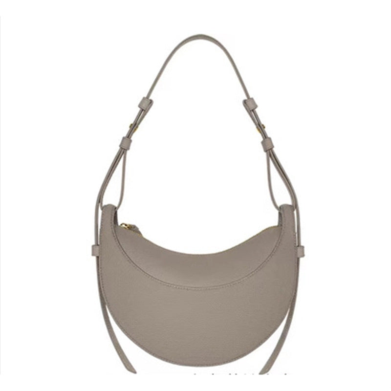 Women's French Design Advanced Texture Selenodont Leather Shoulder Bags