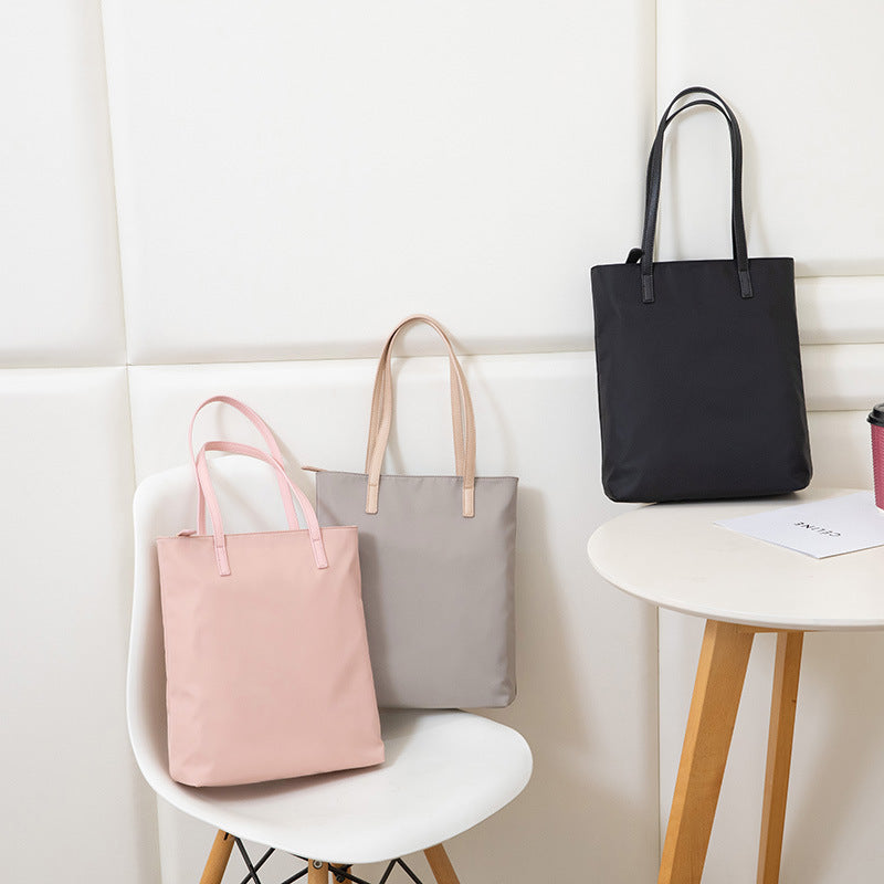 Women's Versatile Simple Oxford Cloth Canvas Vertical Shoulder Bags