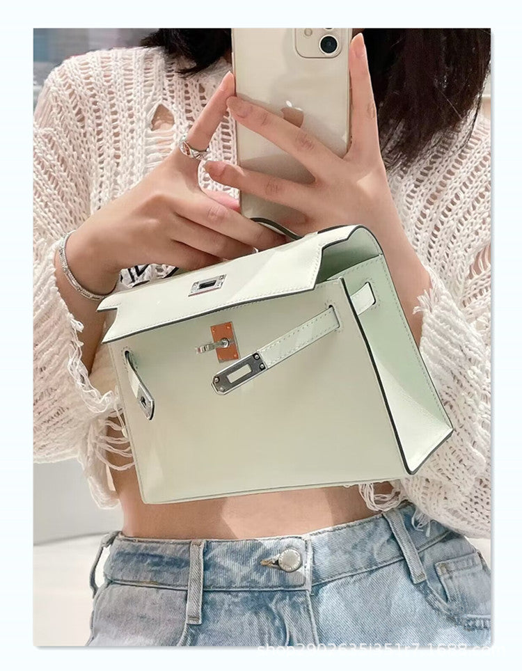 Women's Generation Kelly Bubble Green Genuine Leather Shoulder Bags