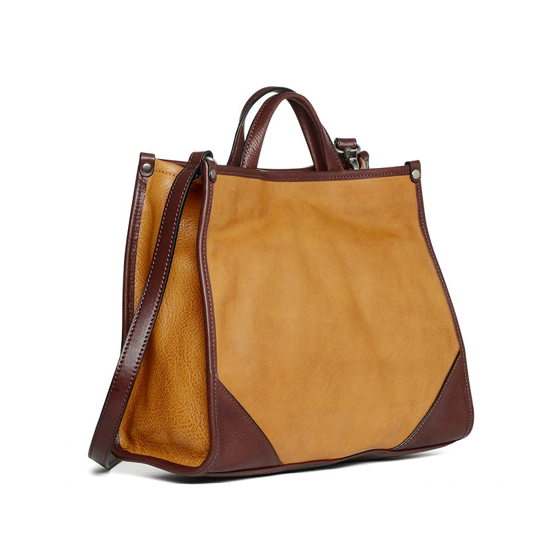 Women's Soft Leather Large Capacity Trendy Retro Handbags