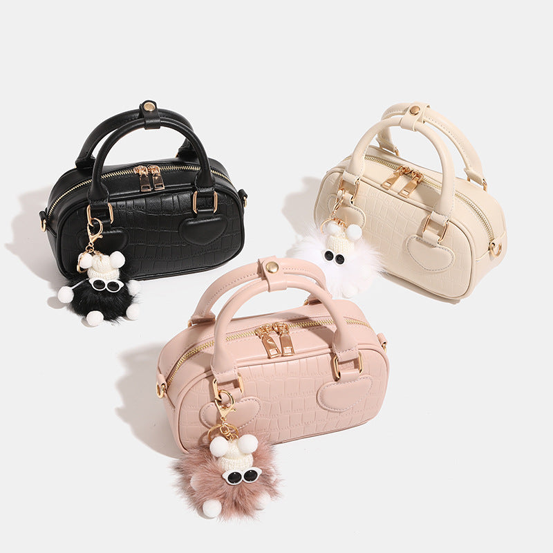 Women's Trendy Sweet Solid Color Pillow Cute Crossbody Bags