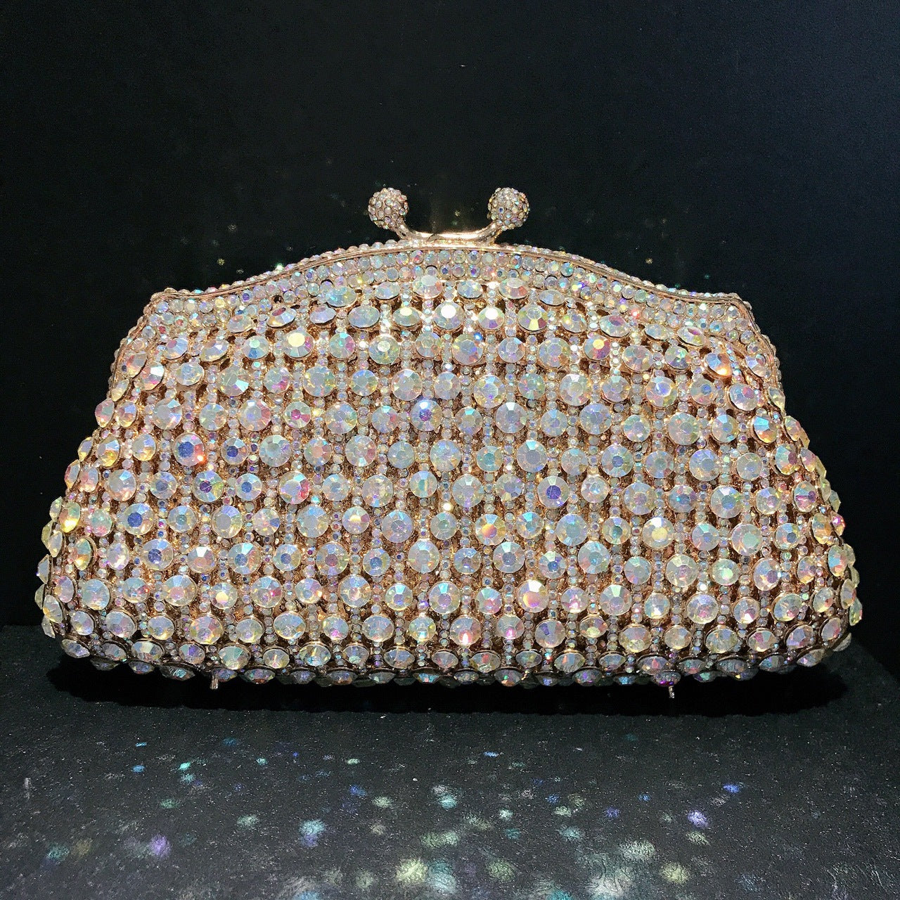 Women's Attractive Diamond Banquet Full Clutch Evening Bags