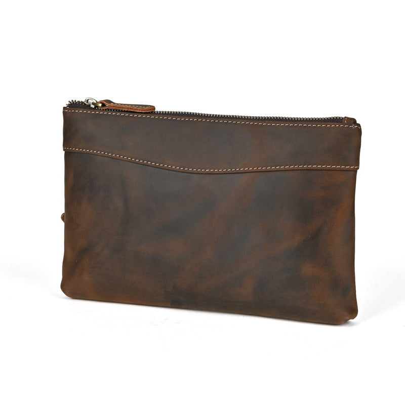 Men's Leather Clutch Large Capacity Long Retro Men's Handbags