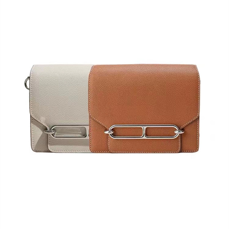 Women's Nose Lychee Pattern Cattlehide Leather Fashion Shoulder Bags