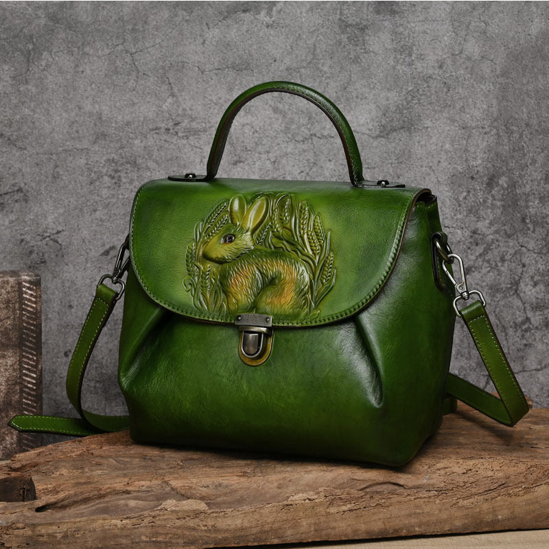 Artistic Chinese Style Retro Embossing Hand-rub Shoulder Bags