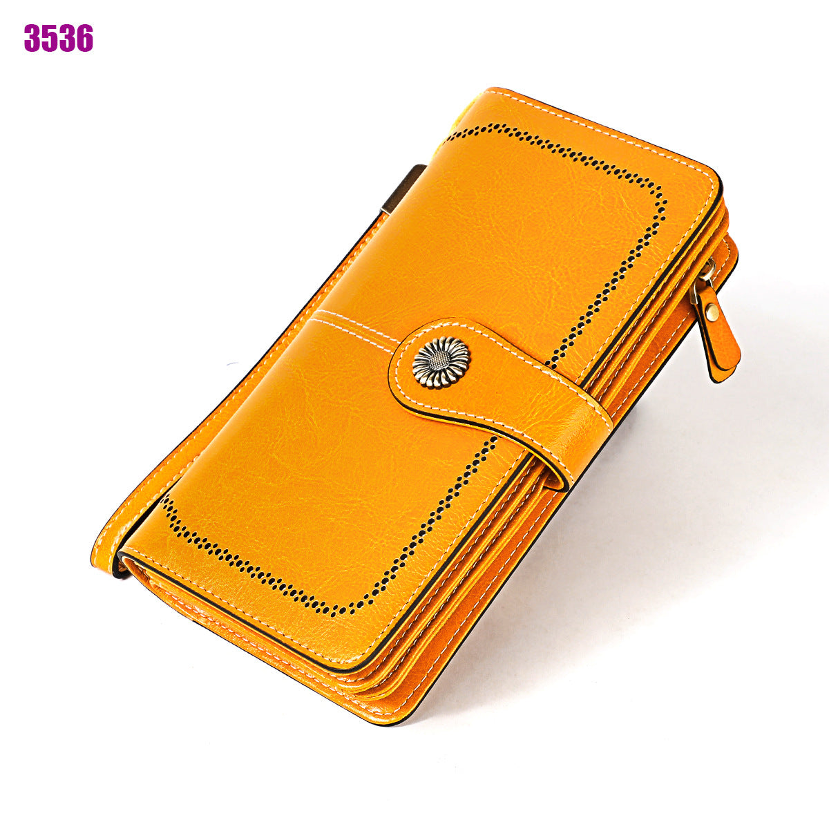 Women's Vintage Genuine Leather Long Cowhide Ladies Wallets
