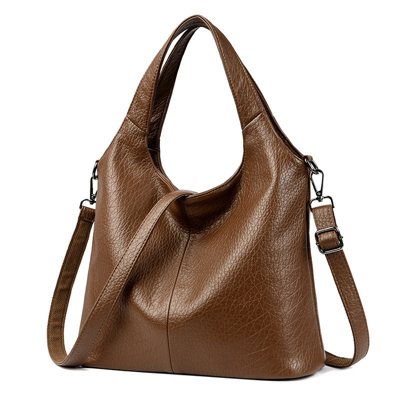 Women's Soft Leather Commuting Large Fashion Underarm Shoulder Bags