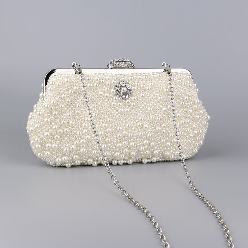 Glamorous Banquet Pearl Clutch Wedding Bridal Evening Bags