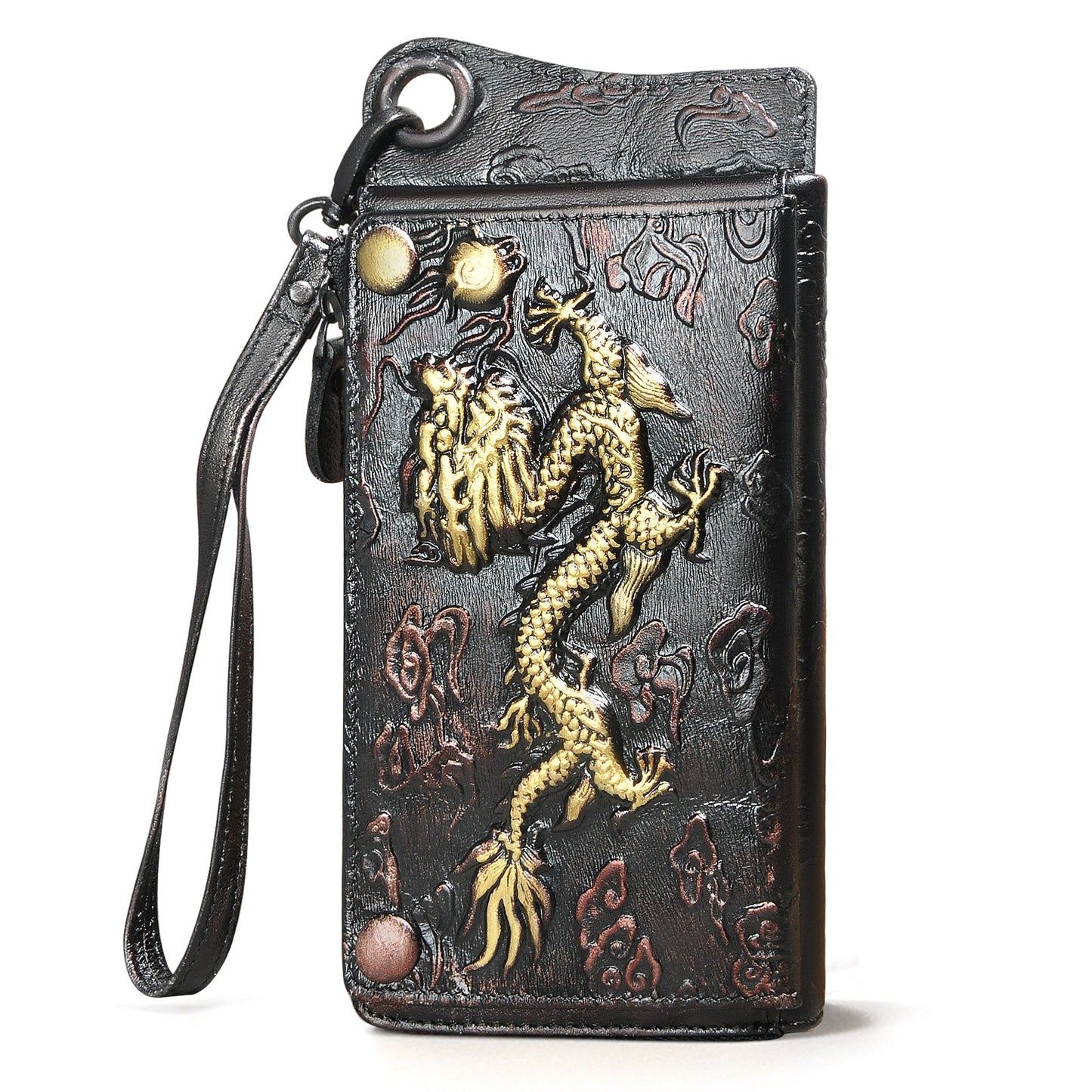 Men's First Layer Tree High Leather Retro Men's Wallets