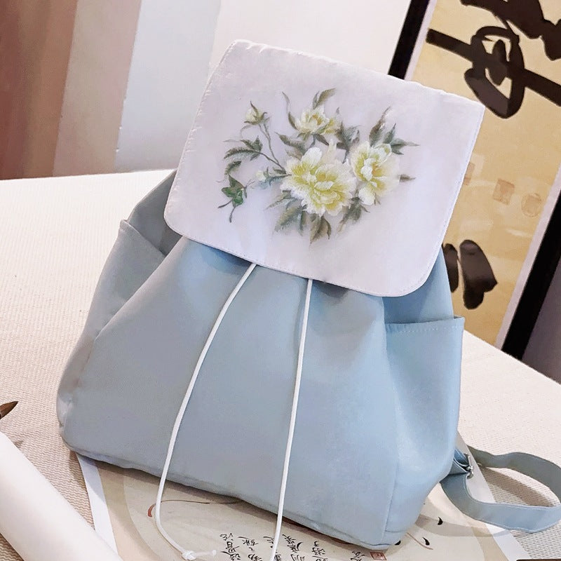 Han Chinese Clothing Embroidered Ancient Style Backpacks