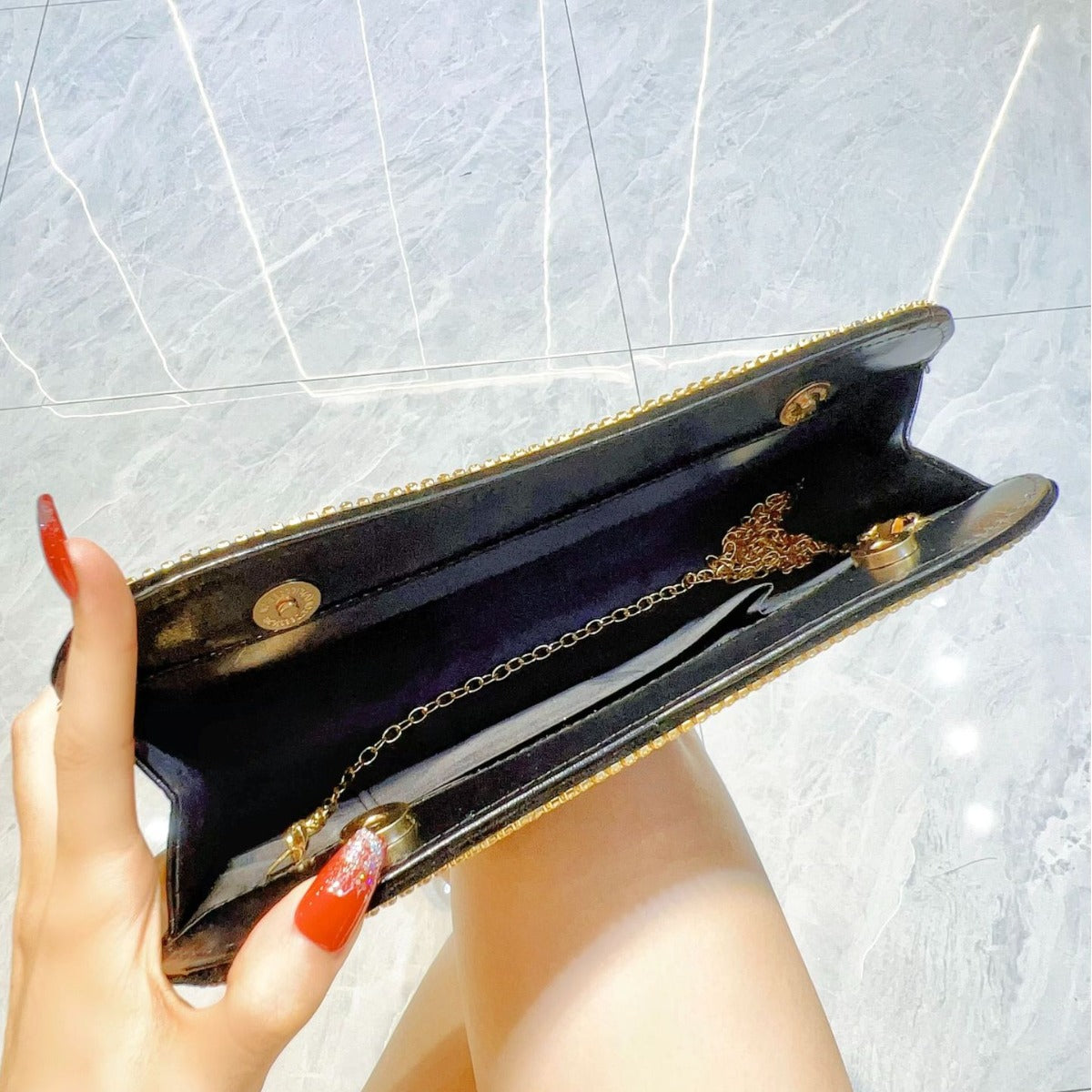 Women's High-grade Veet Niche Party Dinner Handbags