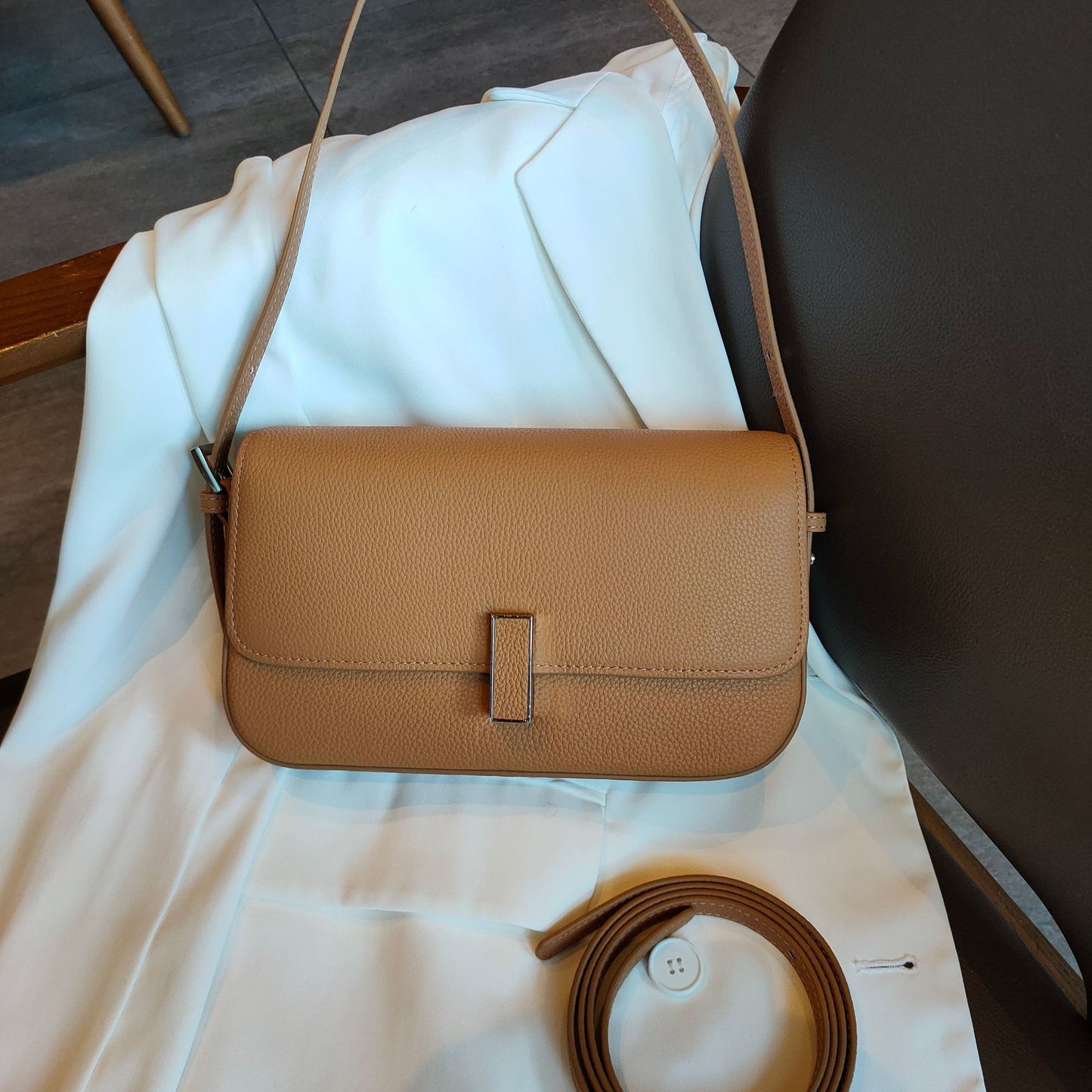 Simplicity Style Top Layer Cowhide Underarm Armpit Bags