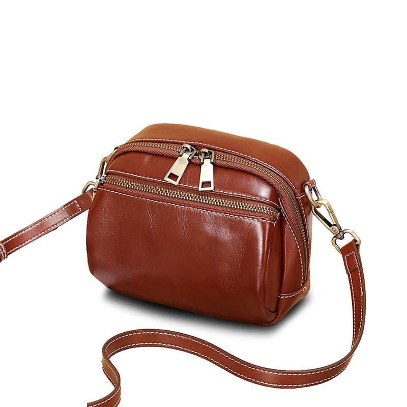 Women's Cowhide Genuine Leather Fashion Simple Trend Crossbody Bags