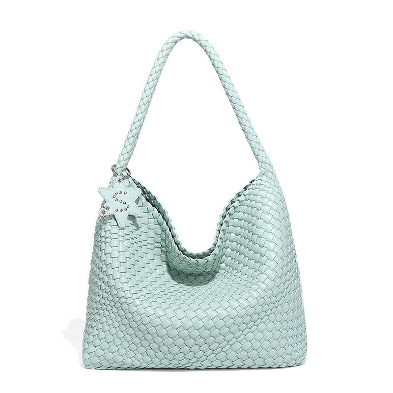 Women's Handmade Woven Large Capacity Commuter Portable Handbags