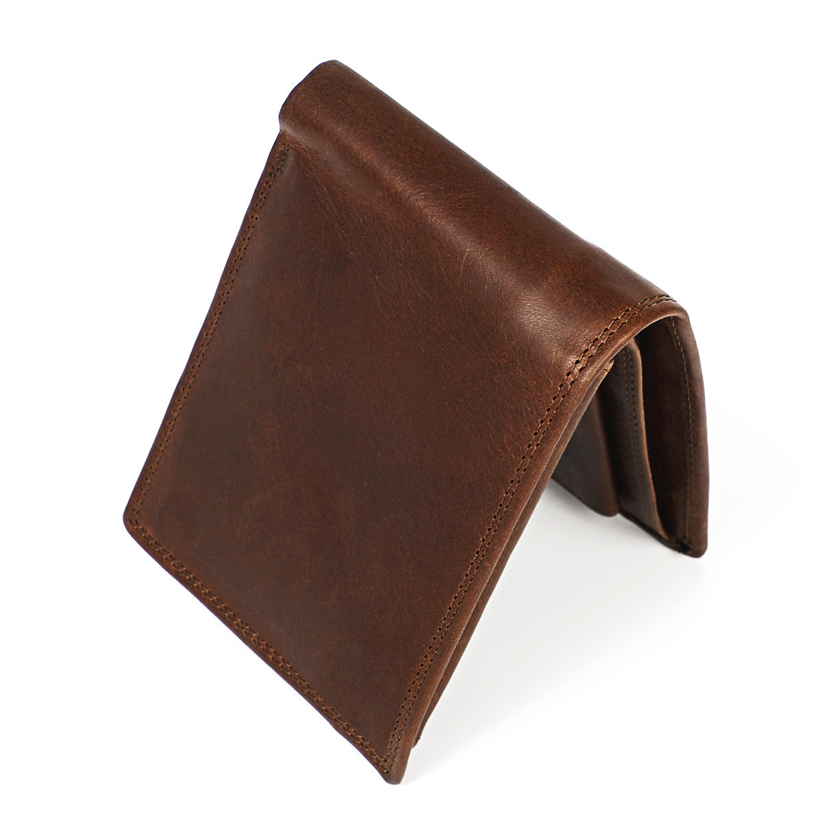 Men's Vintage Genuine Leather Full First Layer Cowhide Short Men's Wallets